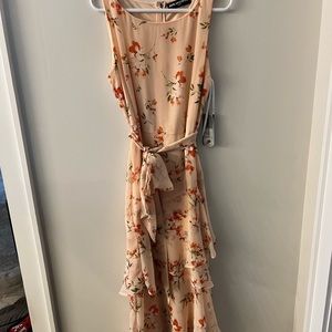 Long Ruffled Maxi dress, size 14 NWT